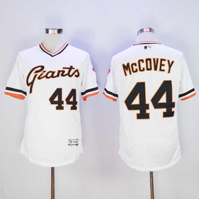 Men San Francisco Giants #44 Mccovey White Throwback Elite MLB Jerseys->san francisco giants->MLB Jersey